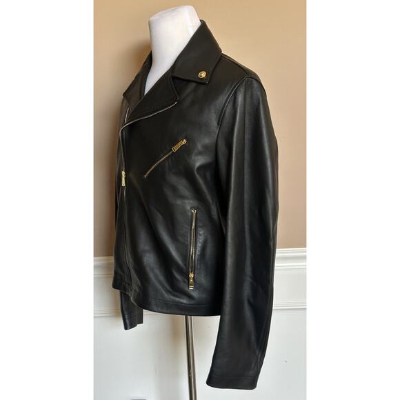 Versace Men's Blouson Leather Jacket Black 40 US (50 Euro) IT 1012178 NWT $3600 - Picture 6 of 16
